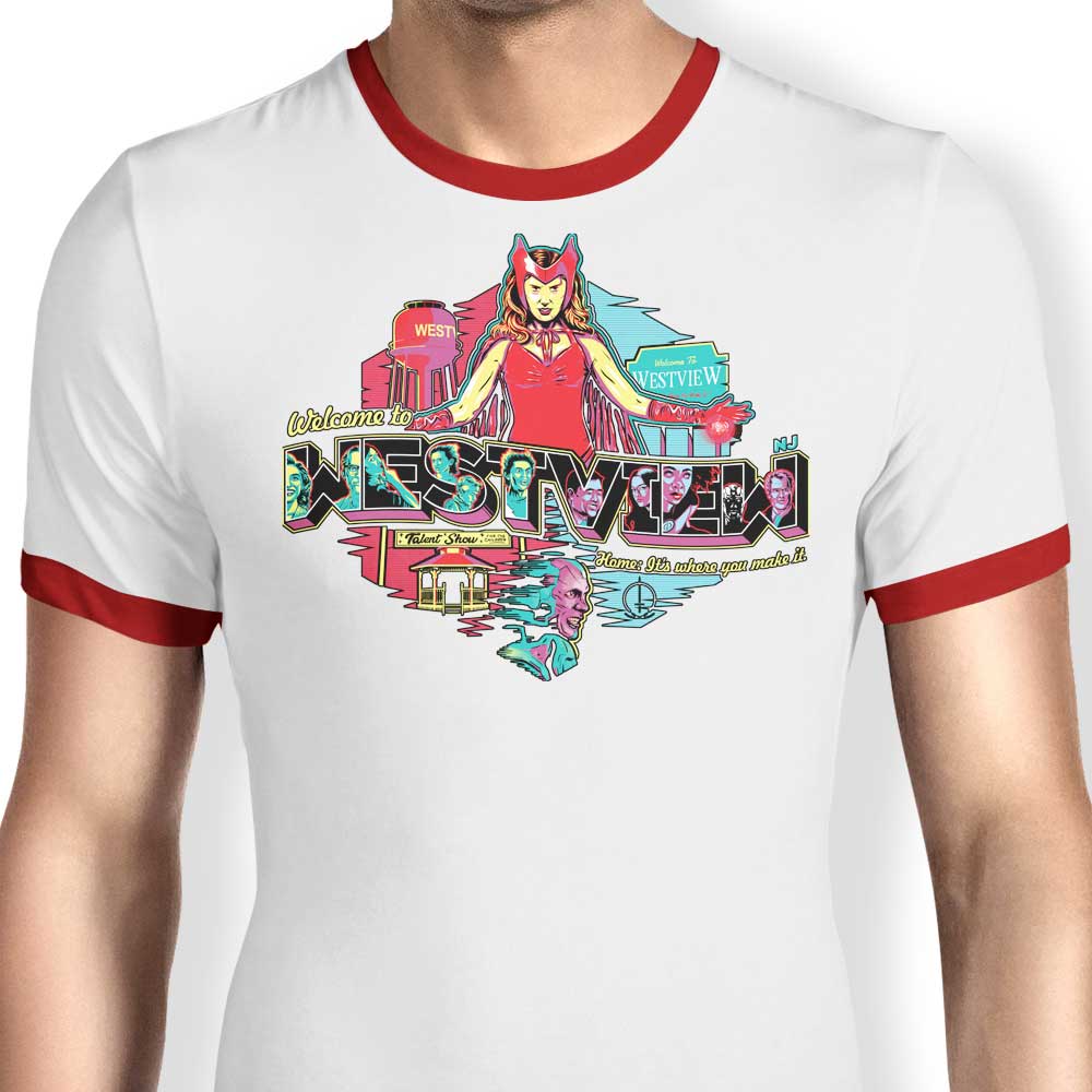 Welcome to Westview Men's Classic Ringer T-Shirt for Fashion Enthusiasts