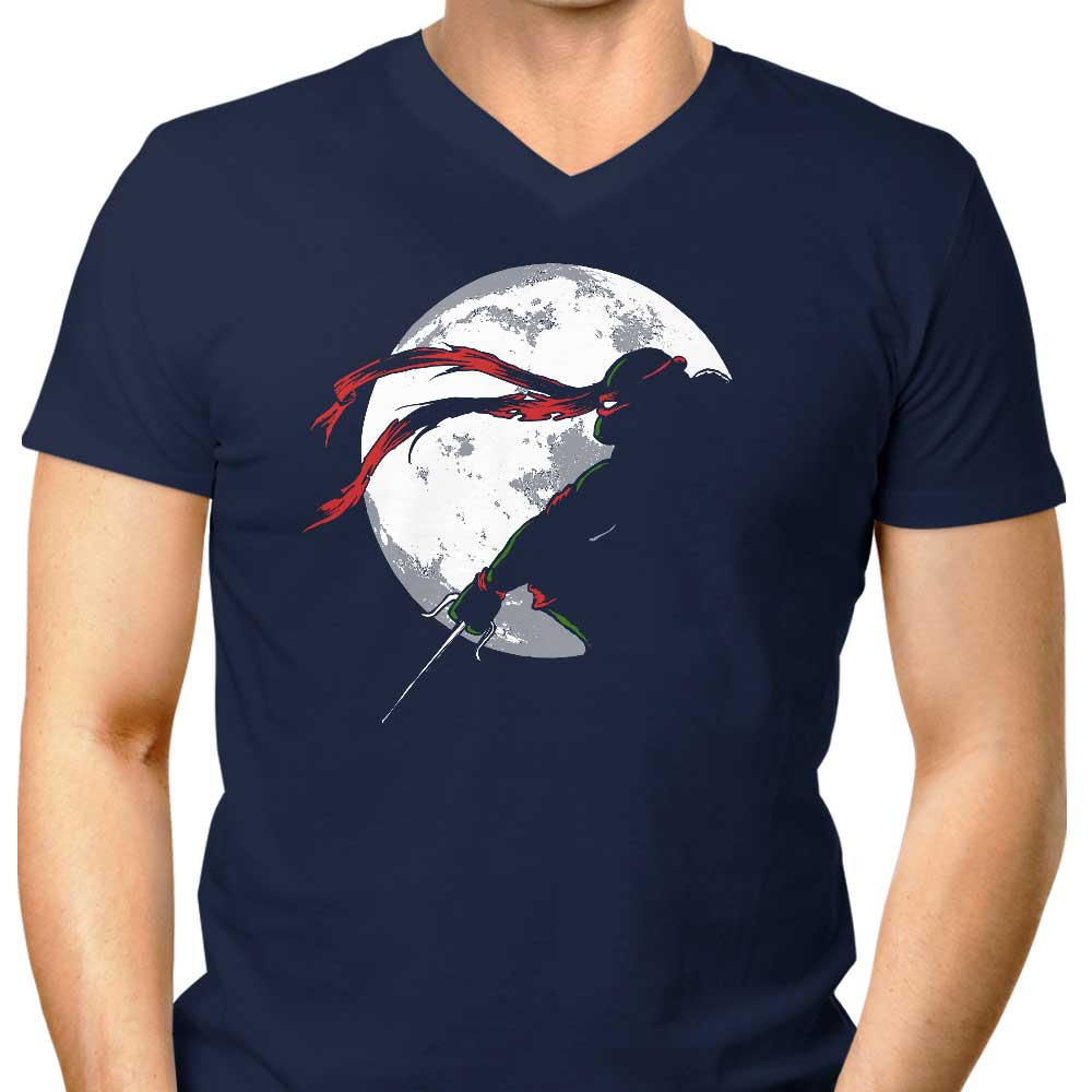 TwistMedia's Moon Sai Men's Fashionable V-Neck T-Shirt