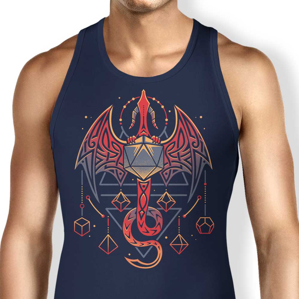 Celtic Dragon Dice Themed Tank Top for Fashion Lovers