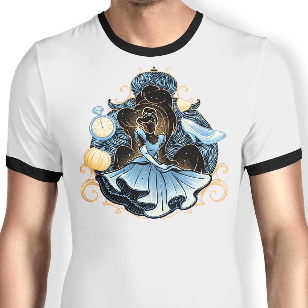 Starry Night Wishing - Stylish Ringer T - Shirt for a Magical Look