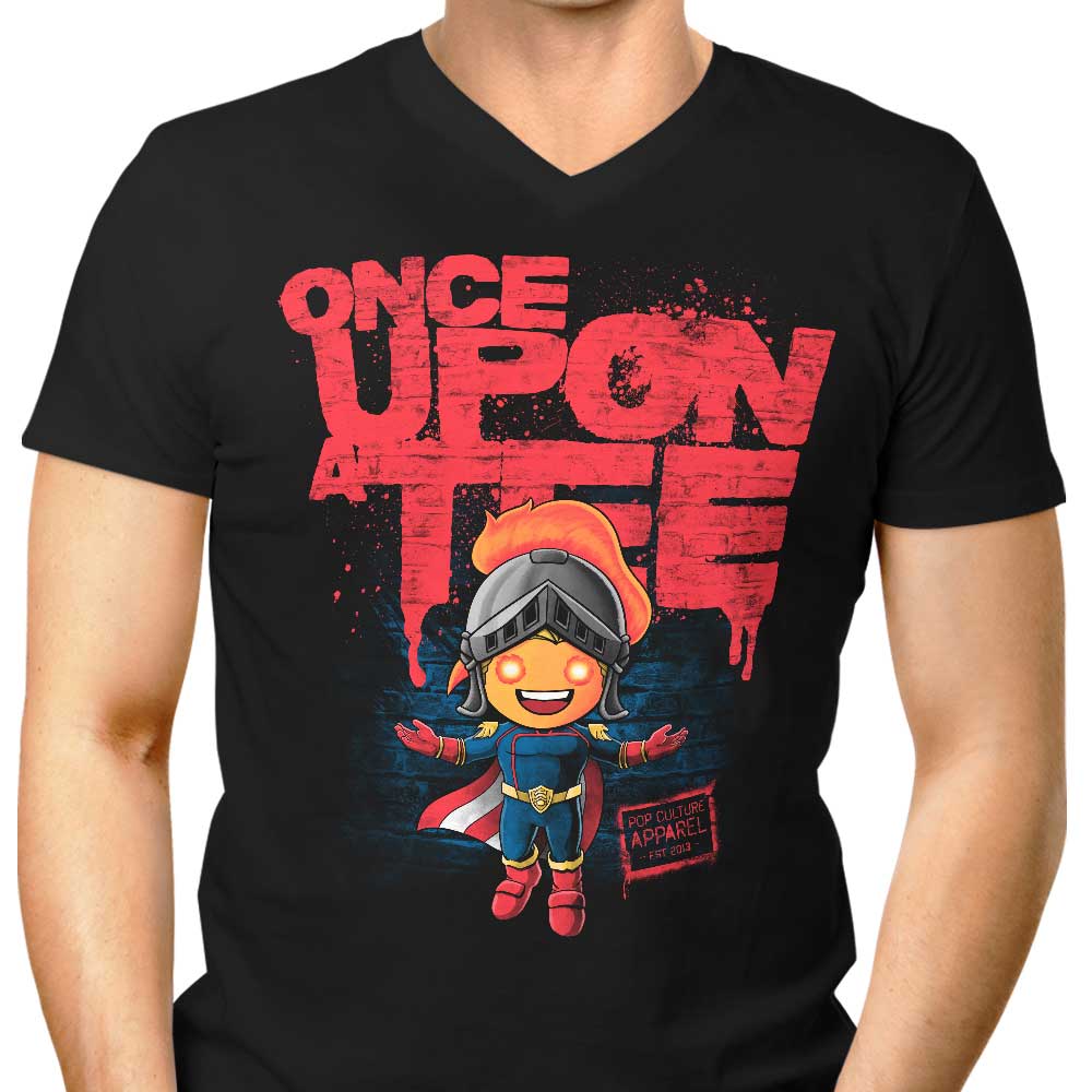 Teesgeex Men's Stylish V-Neck OUAT Supes T-Shirt