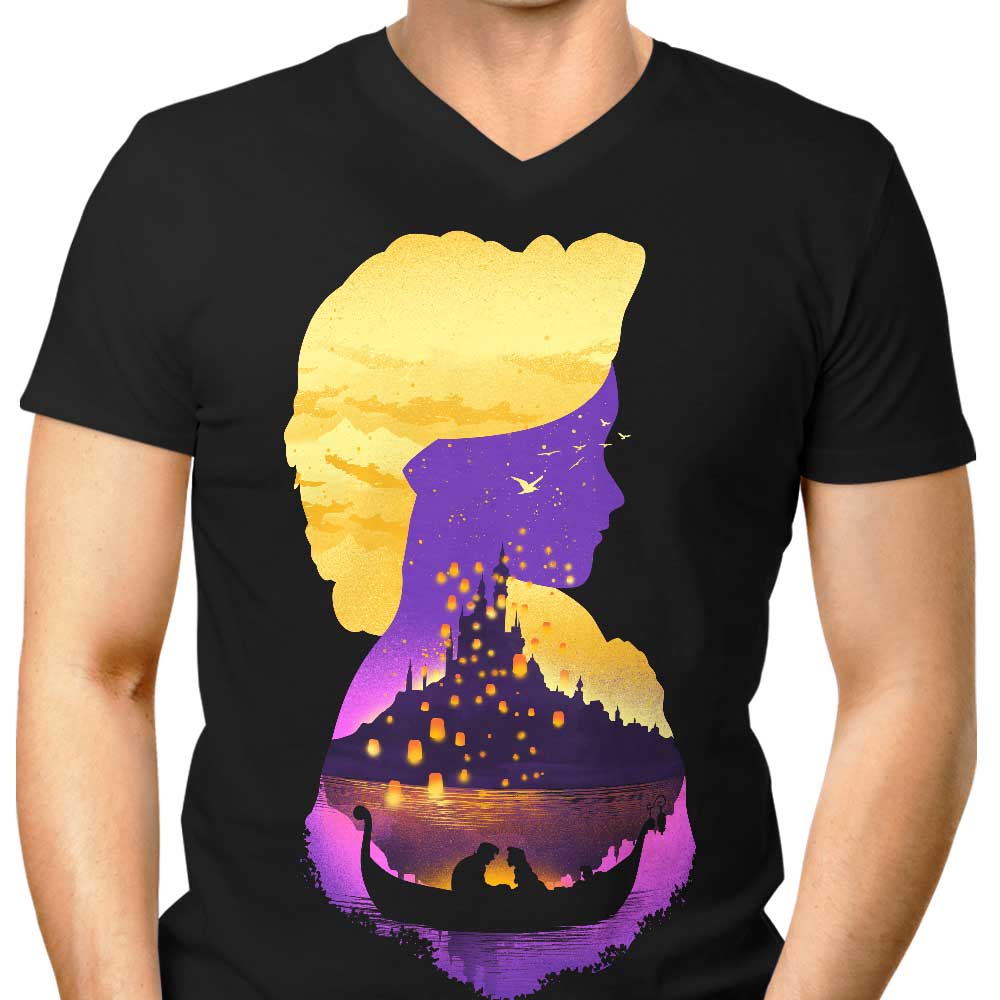 Men's Fashionable V-Neck Tower Princess Silhouette