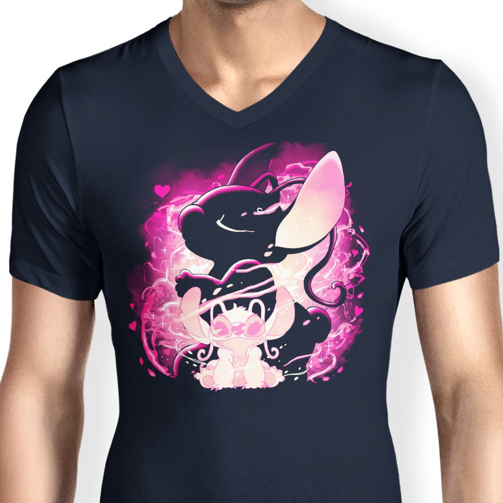 Vallina84 Men's Experimental Love V-Neck Shirt
