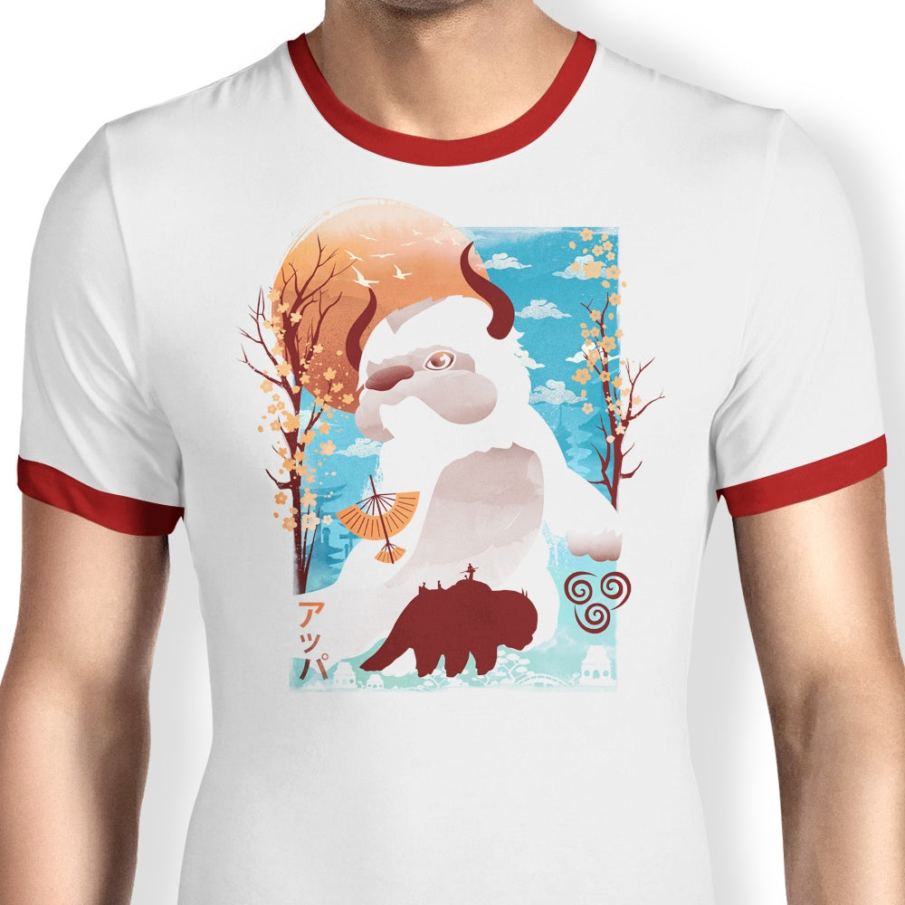 Vibrant Spirited Companion - Stylish Ringer T-Shirt