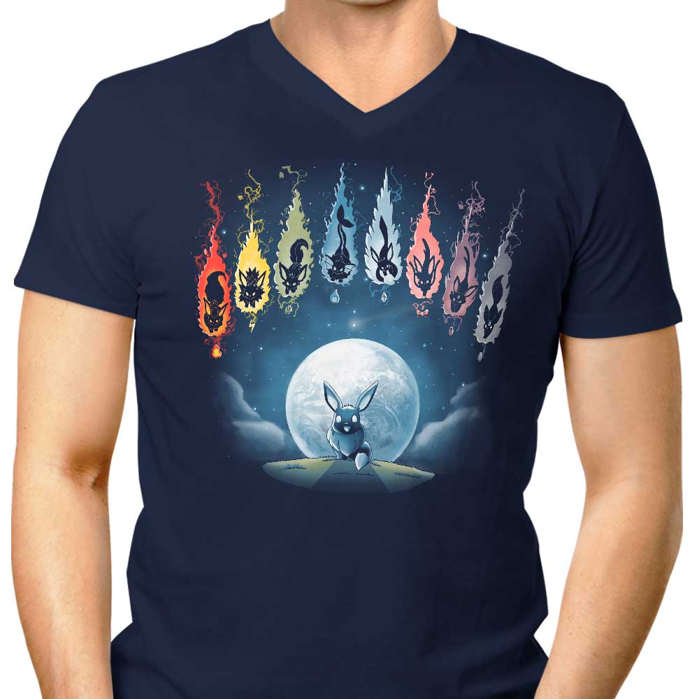 Vallina84's Stylish Men's V-Neck - Evolutionary Comets Design