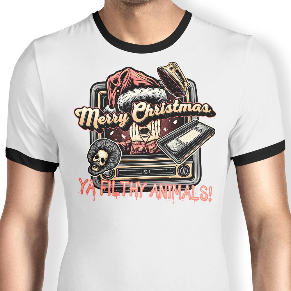 Stylish Ya Filthy Animals Ringer T - Shirt for Trendy Wear