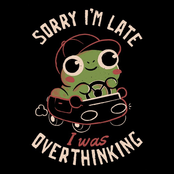 Men's Fashionable V-Neck Tee - 'Sorry I'm Late'