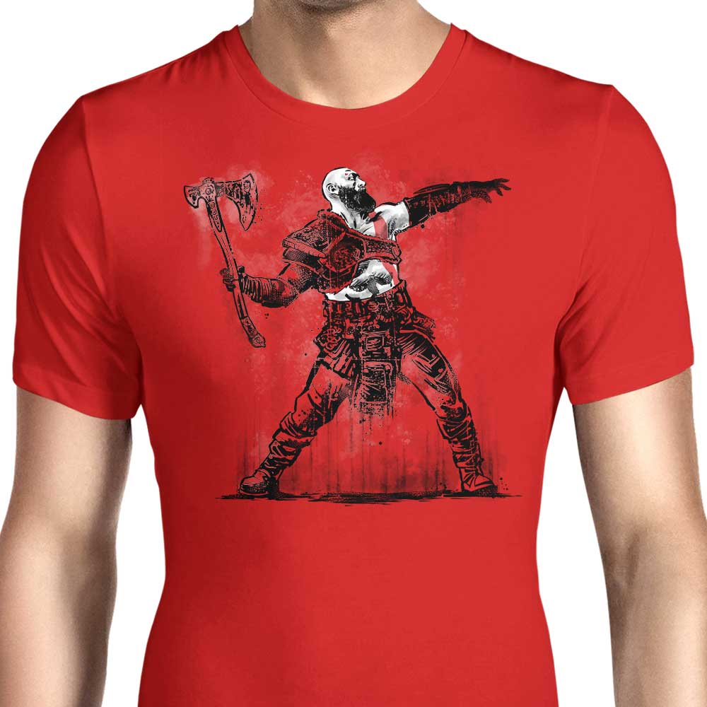 Zascanauta Men's God Throwing Axe T-Shirts in Various Sizes