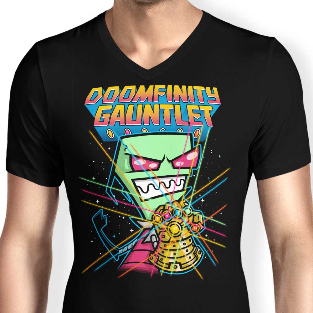 Doomfinity Gauntlet Men's V-Neck T-Shirt - A Stylish and Unique Apparel