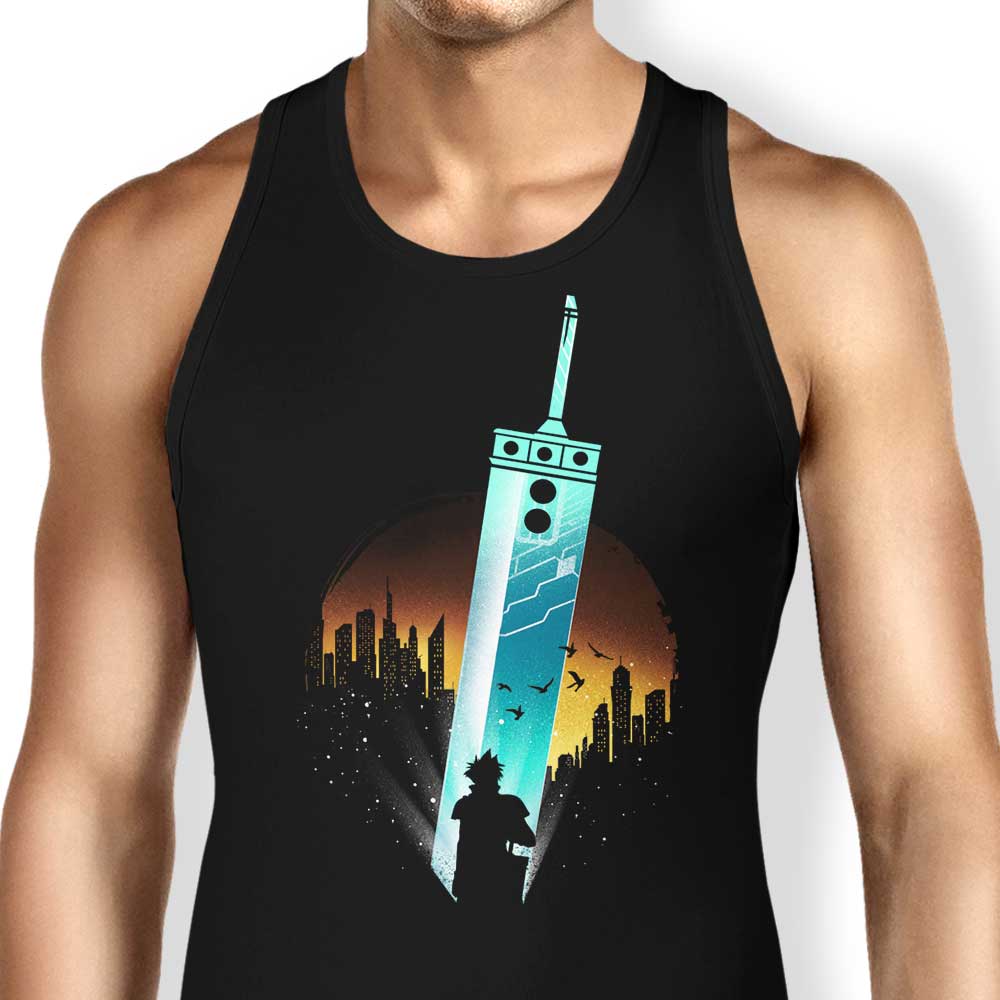 Fantasy-themed Sword Print Tank Top for Fashion Enthusiasts