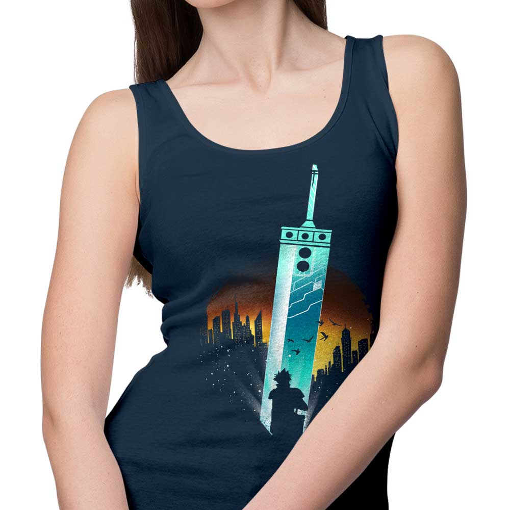 Fantasy-themed Sword Print Tank Top for Fashion Enthusiasts