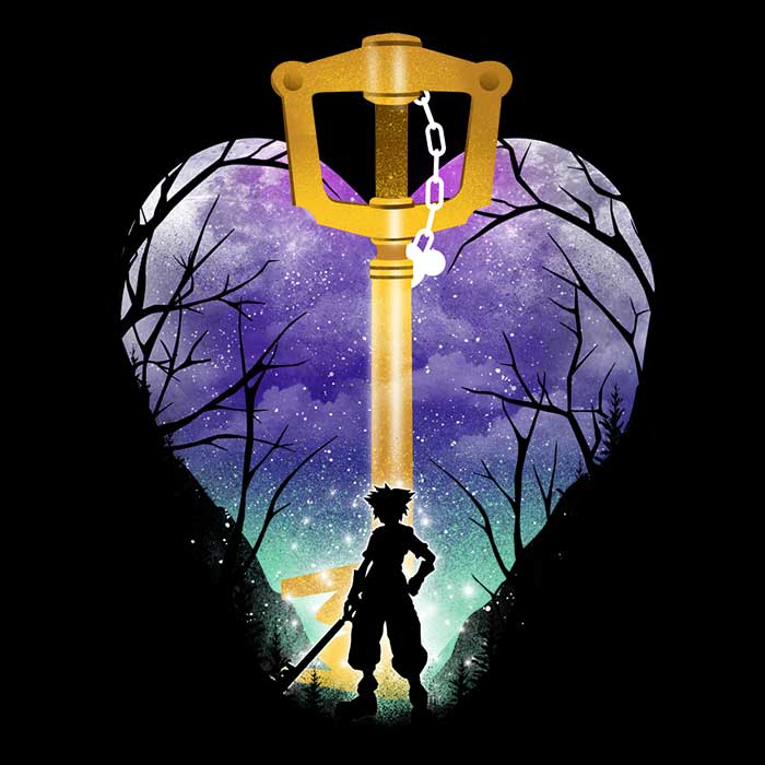 Men's Stylish V-Neck Kingdom Sword T-Shirt