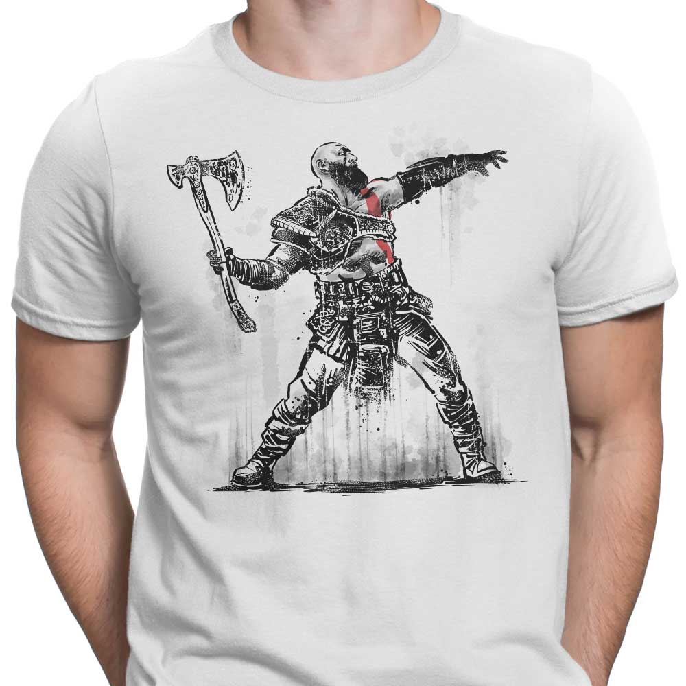 Zascanauta Men's God Throwing Axe T-Shirts in Various Sizes