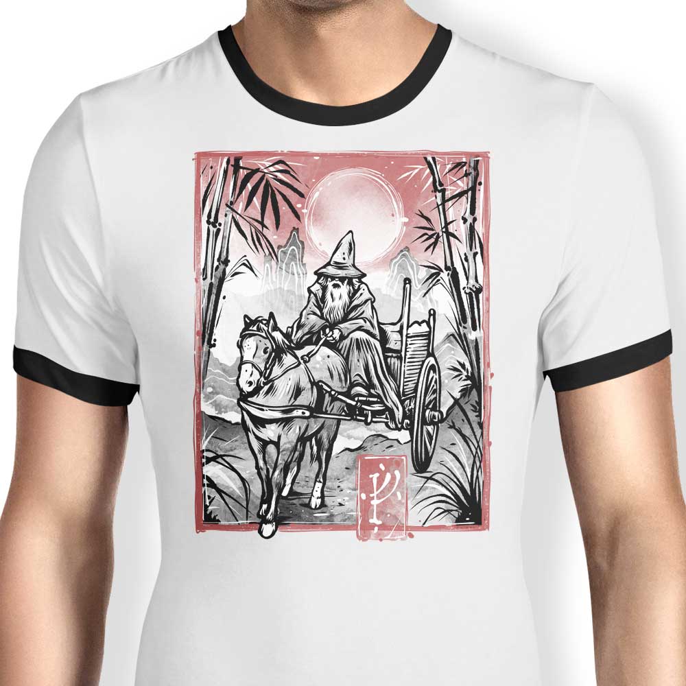 Stylish Grey Ringer T-Shirt for the Adventurous Traveler