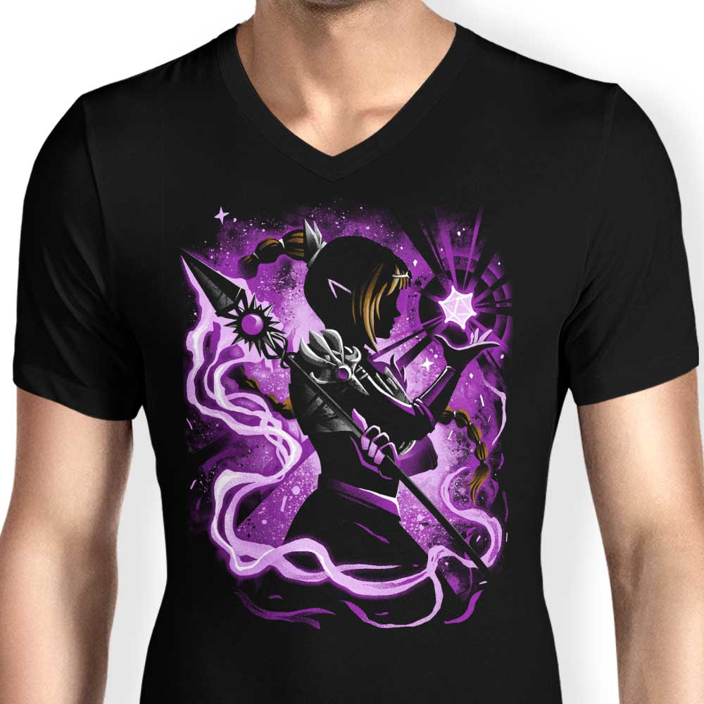 Men's Fashionable V-Neck T-Shirt Named Shadow Heart