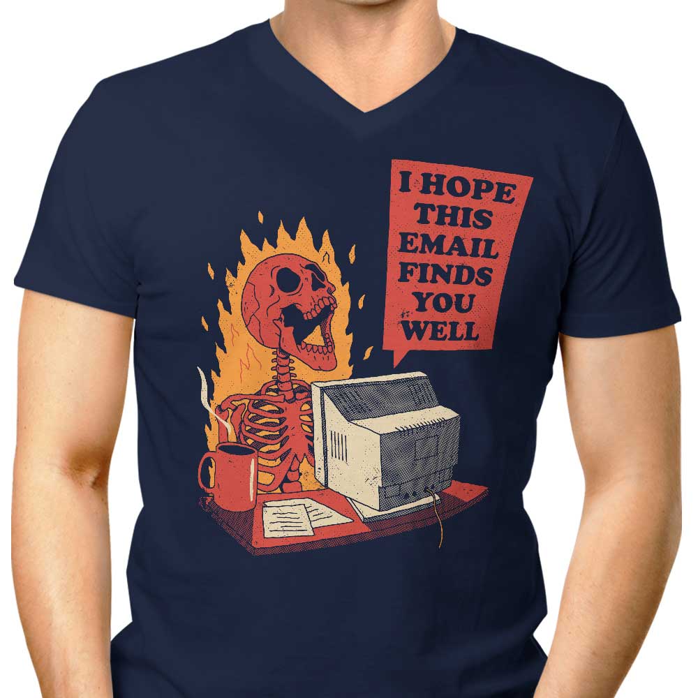 Men's Stylish V-Neck T-Shirt Inspired by 'You Got Mail'