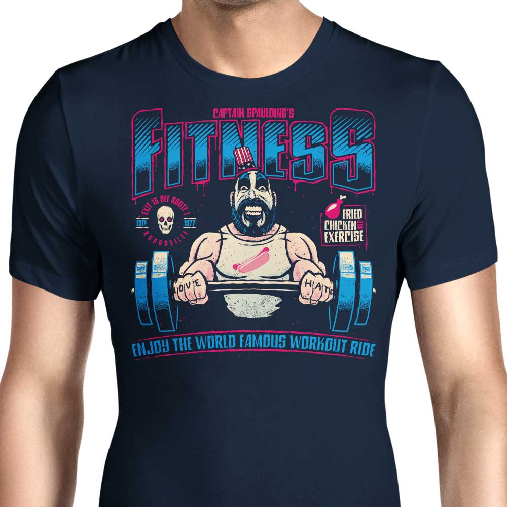Men's 'Fried Chicken and Exercise' Apparel: T-Shirts in Various Sizes