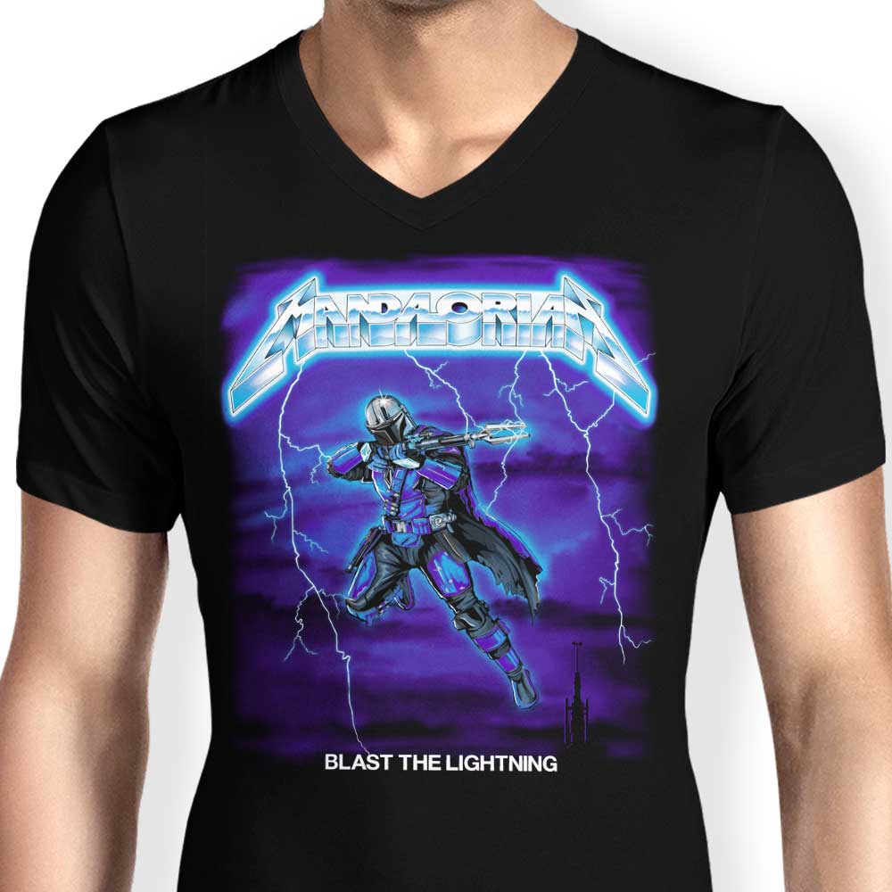 Men's V-Neck T-Shirt - Blast the Lightning Style