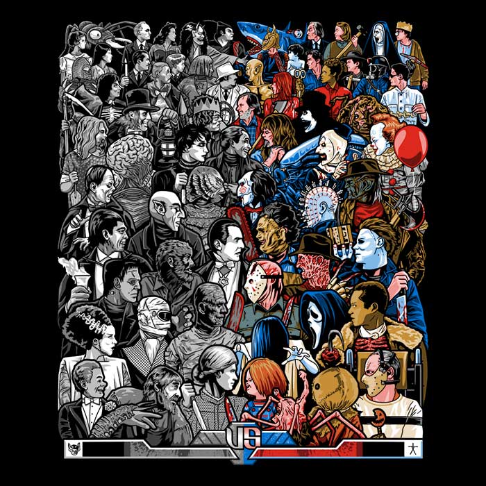 Grayscale vs. Grotesque Design - Men's and Women's Ringer T-Shirt