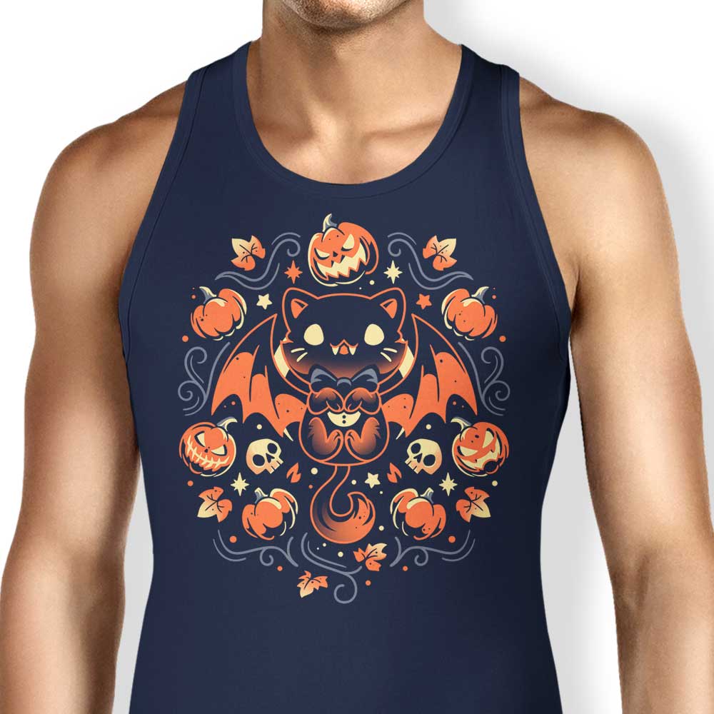 Midnight Vampire Cat Design Women's Tank Top for Fashionable Wear