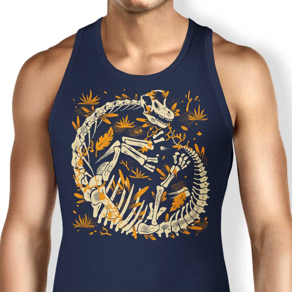 Brachiosaurus Fossils Themed Tank Top for Casual Wear