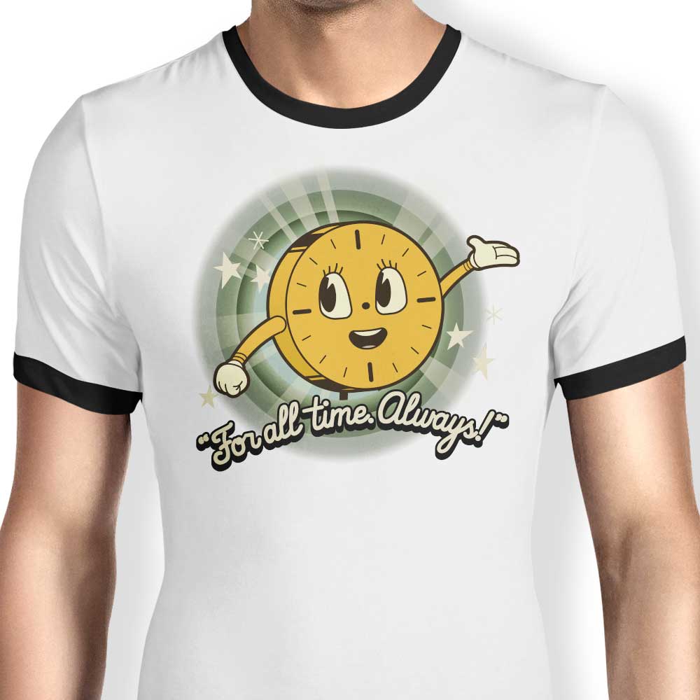 Harebrained 'That's All The Time We Have' Men's Ringer T - Shirt in S - 4XL Sizes