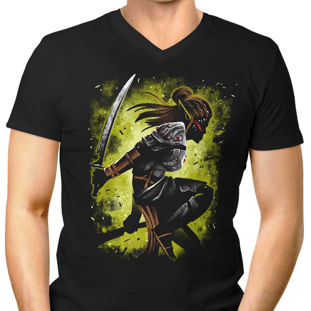 Men's V-Neck T-Shirt Inspired by the Githyanki Warrior