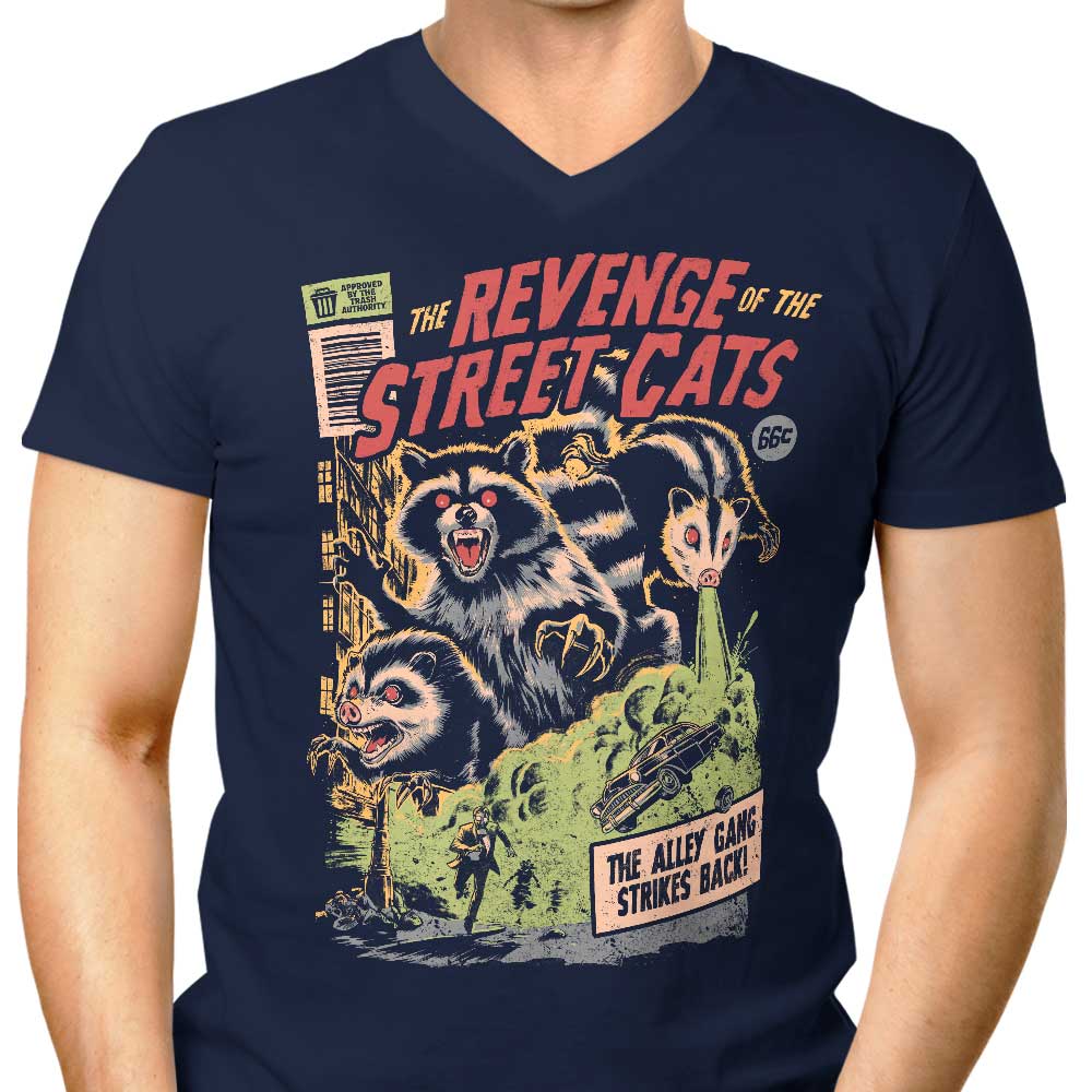Men's V-Neck T-Shirt - The Revenge of the Alley Cats