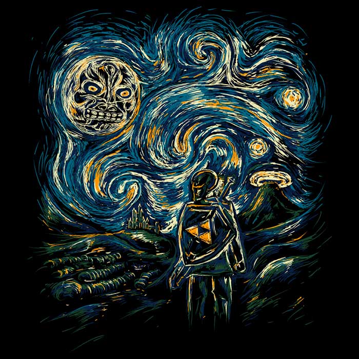 Stylish Men's V-Neck T-Shirt - Hylian Night Collection