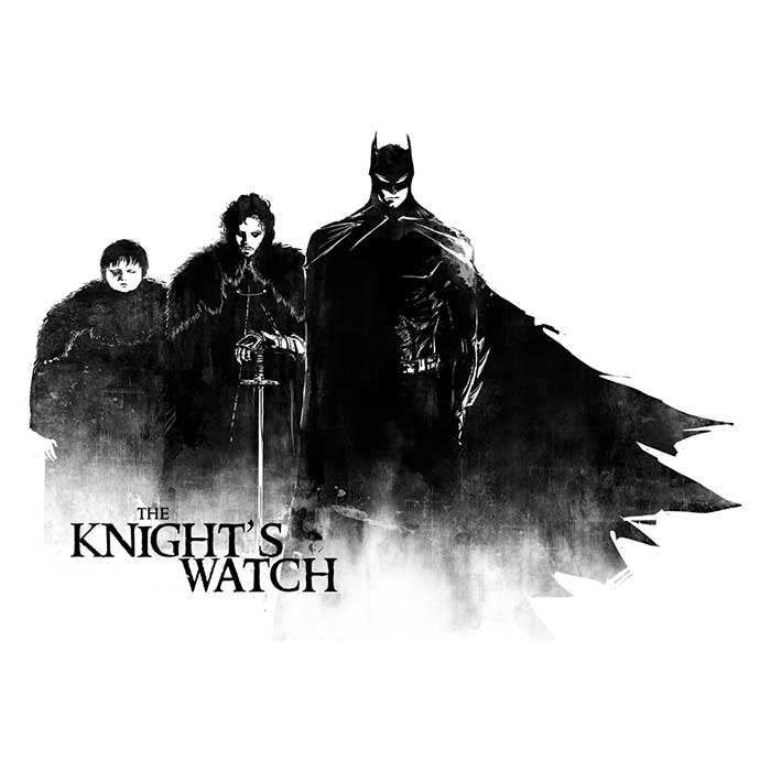 Alan Bao's Men's 100% Cotton Ringer T-Shirt - The Knight's Watch