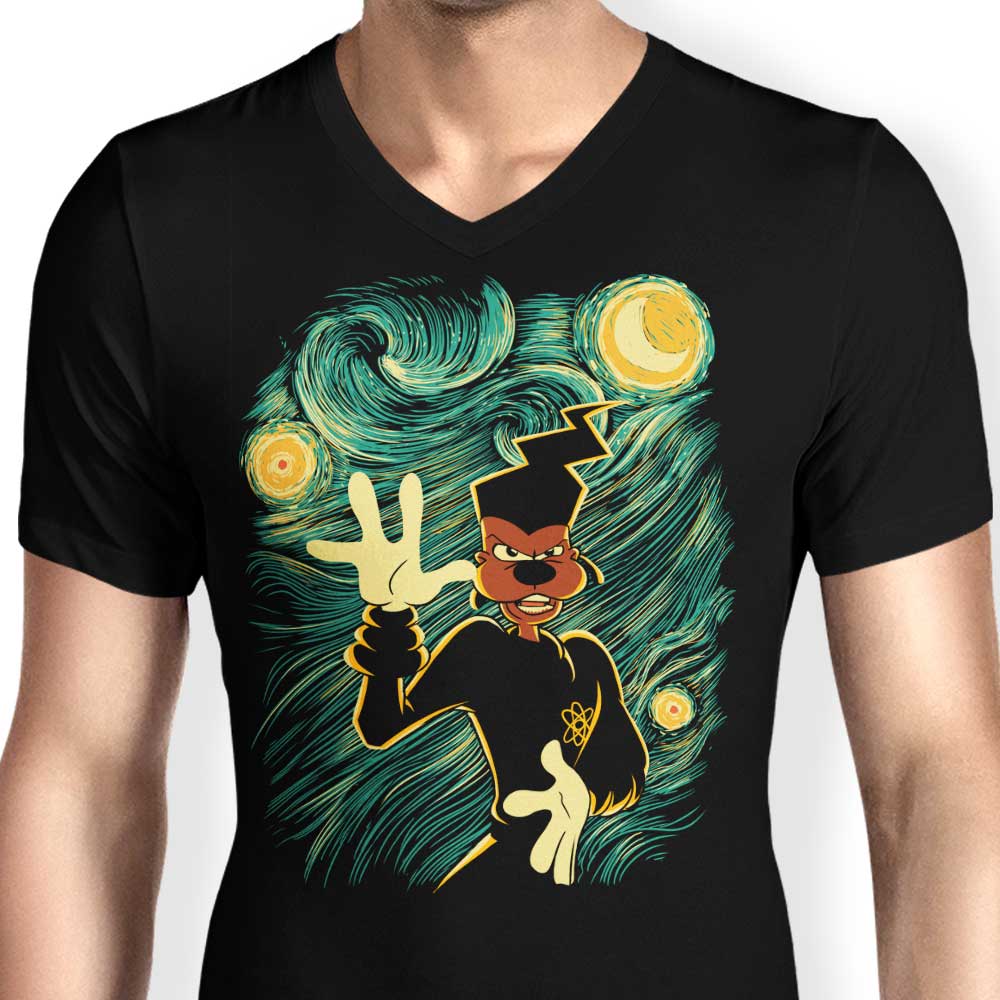 Men's V-Neck T-Shirt for Starry Concert
