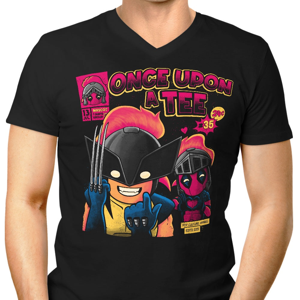Men's Stylish V-Neck OUAT Poolie T-Shirt