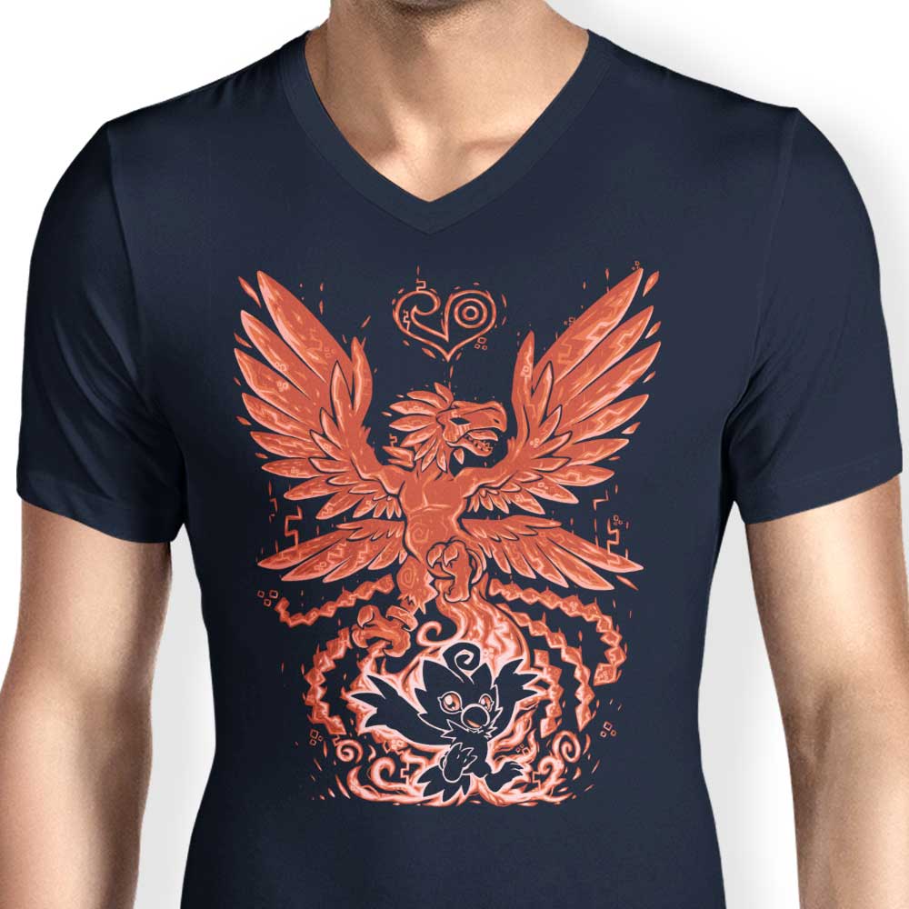 TechraNova Men's Stylish V-Neck - Digital Love Within