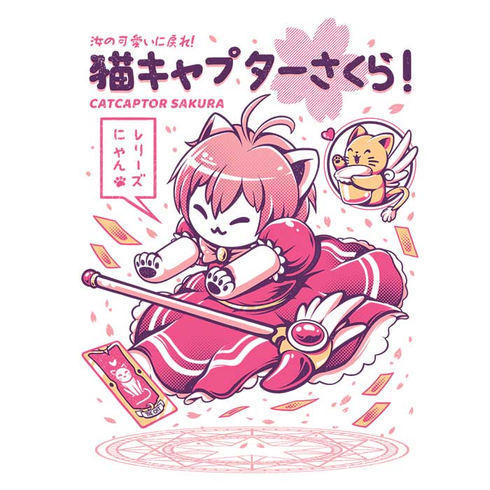 Ilustrata's Catcaptor Sakura Men's Fashionable Apparel