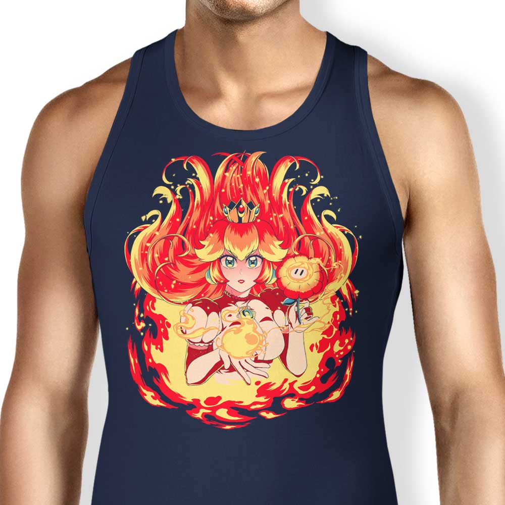 Coinbox Tees' Soft and Comfortable Peach Fire Tank Tops for Men and Women