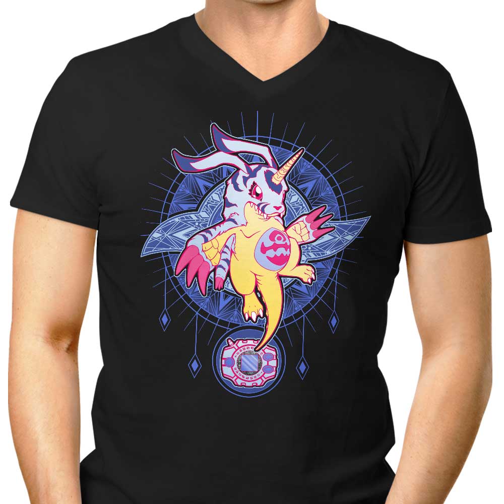 Men's V-Neck T-Shirt - Crest of Friendship Design