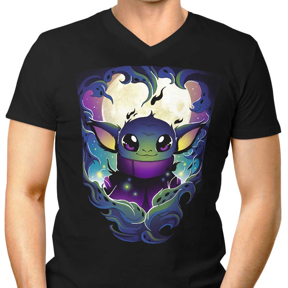 Men's Stylish V-Neck T-Shirt Named Darkness Baby