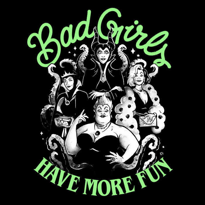 Men's Stylish V-Neck T-Shirt with the Slogan 'Bad Girls Have More Fun'