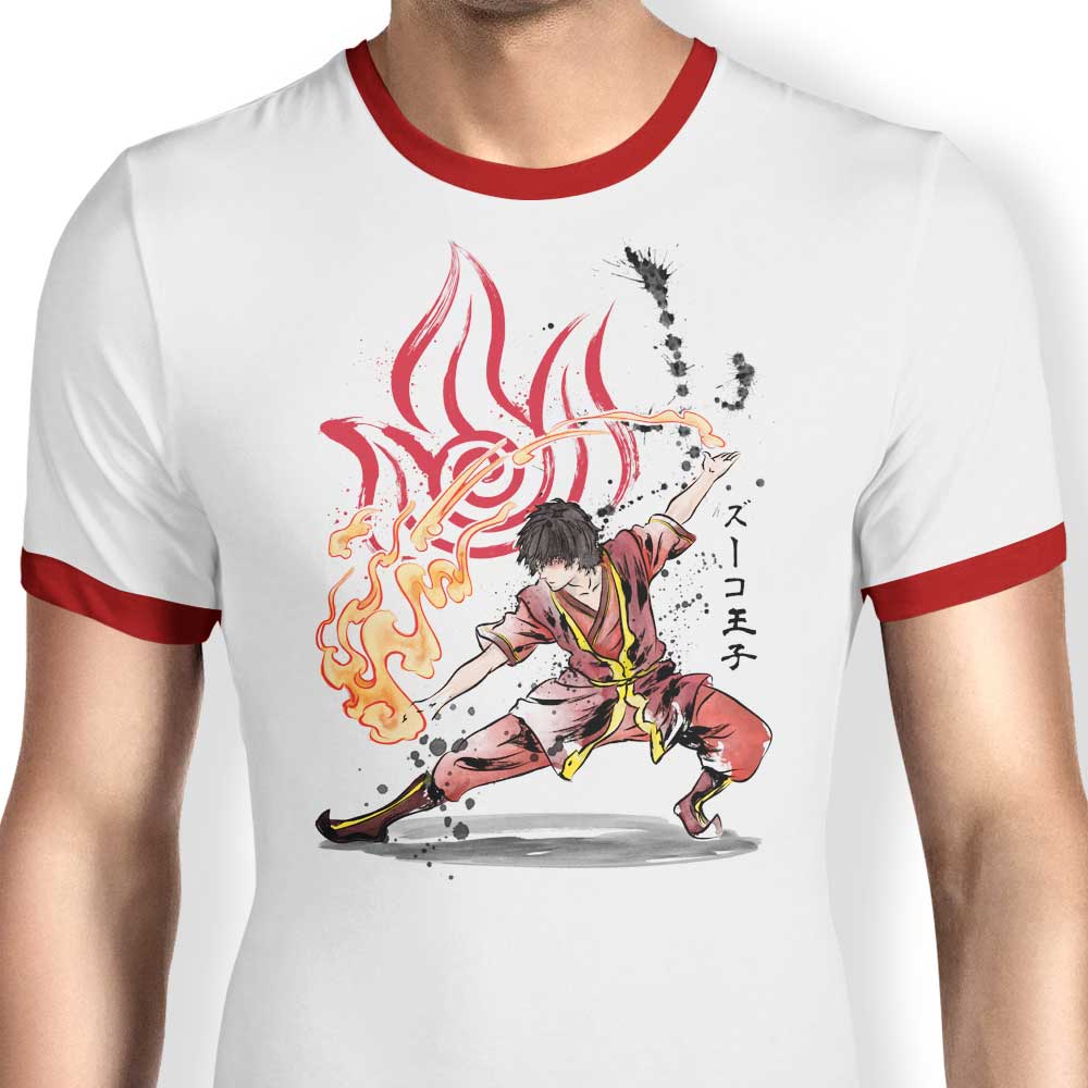 The Might of the Fire Nation - Stylish Men's Ringer T-Shirt for All Sizes