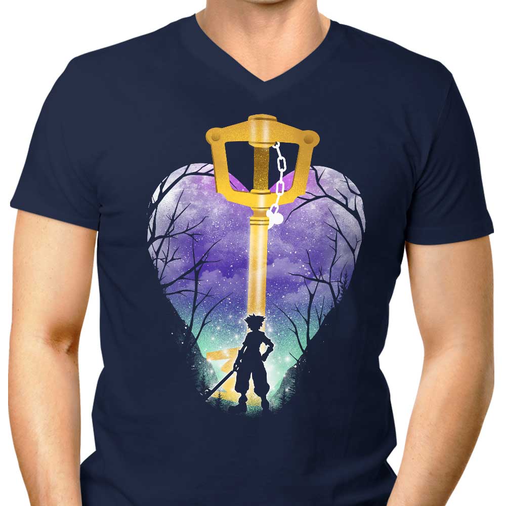 Men's Stylish V-Neck Kingdom Sword T-Shirt