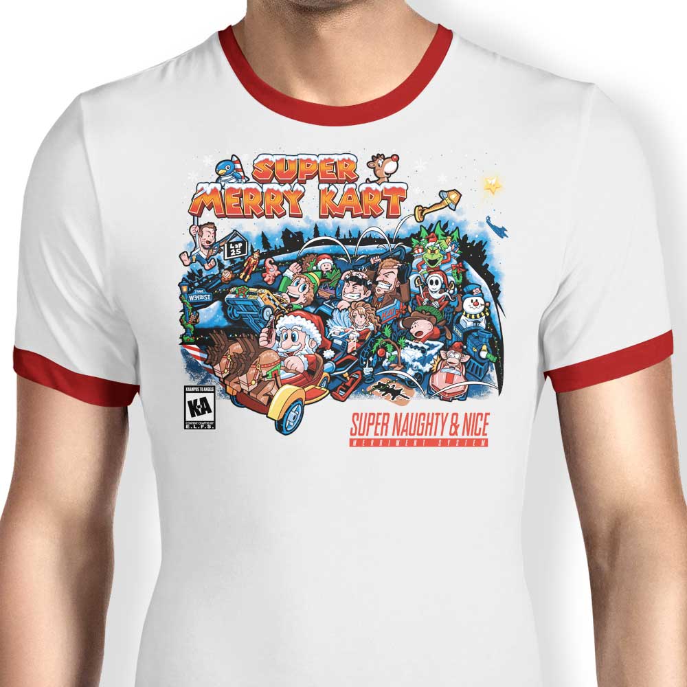 Super Merry Kart Stylish Ringer T-Shirt for Fashion Lovers