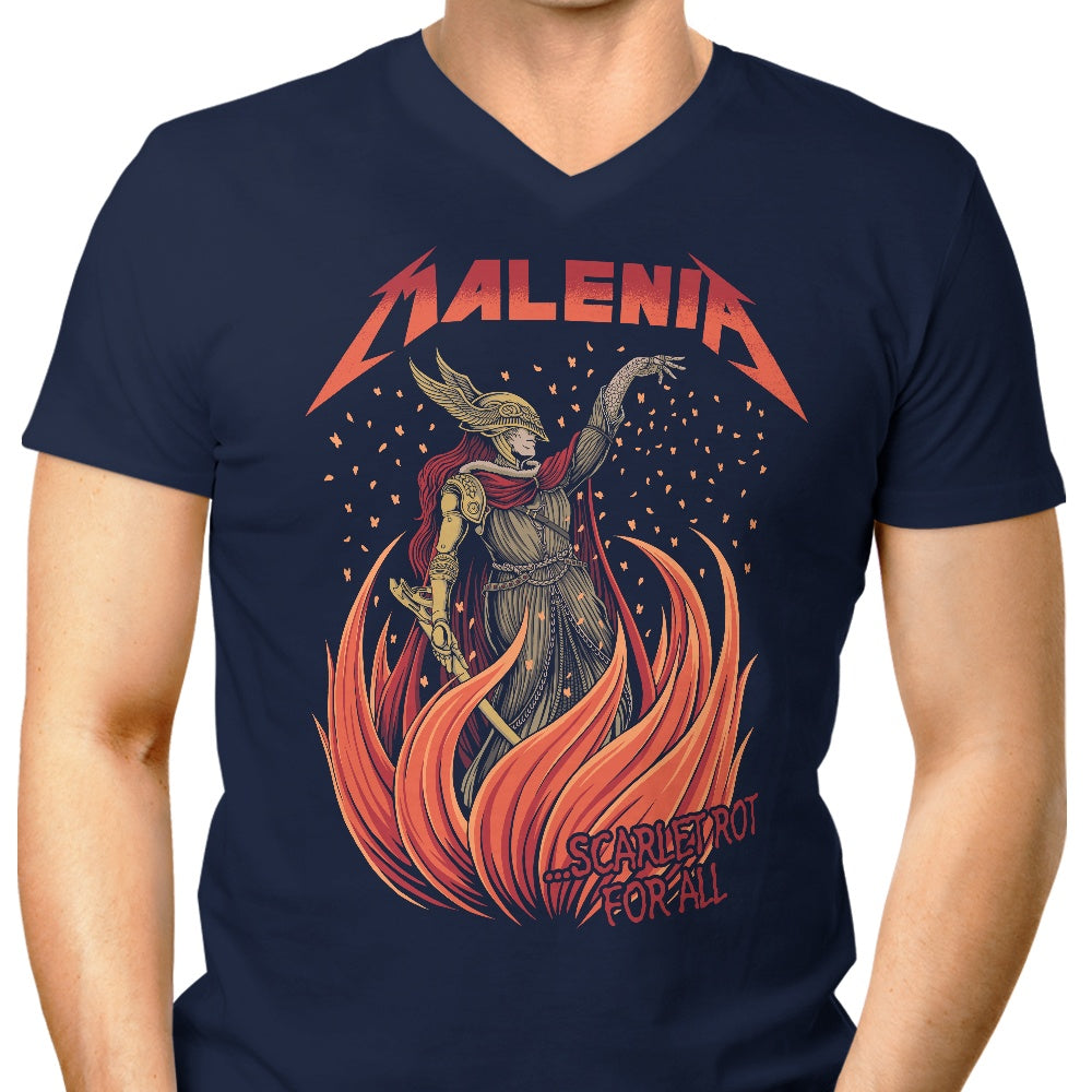 Svthyp Men's V-Neck T-Shirt with Scarlet Rot Design for Everyone