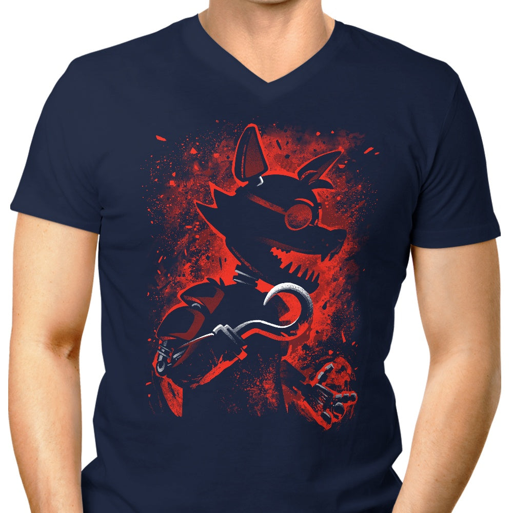 Men's V-Neck Animatronic Fox T-Shirt