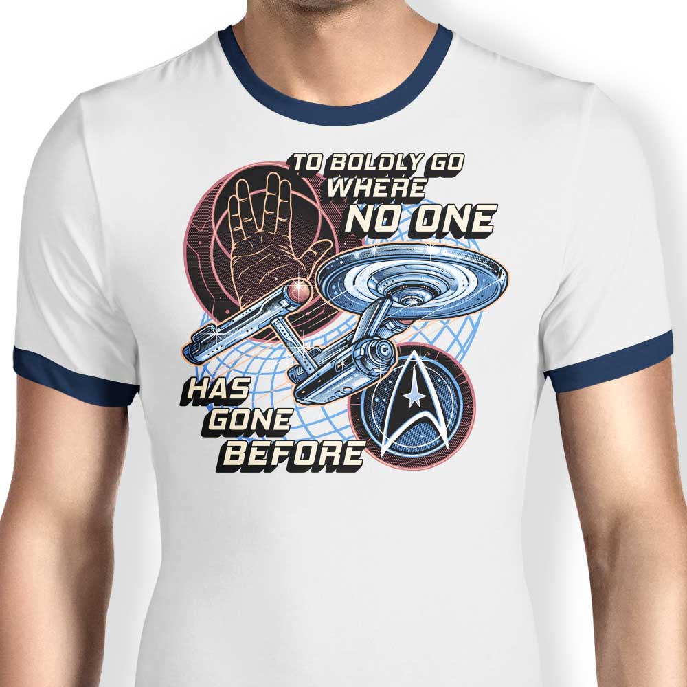To the Stars Retro Style Ringer T-Shirt for Casual Wear