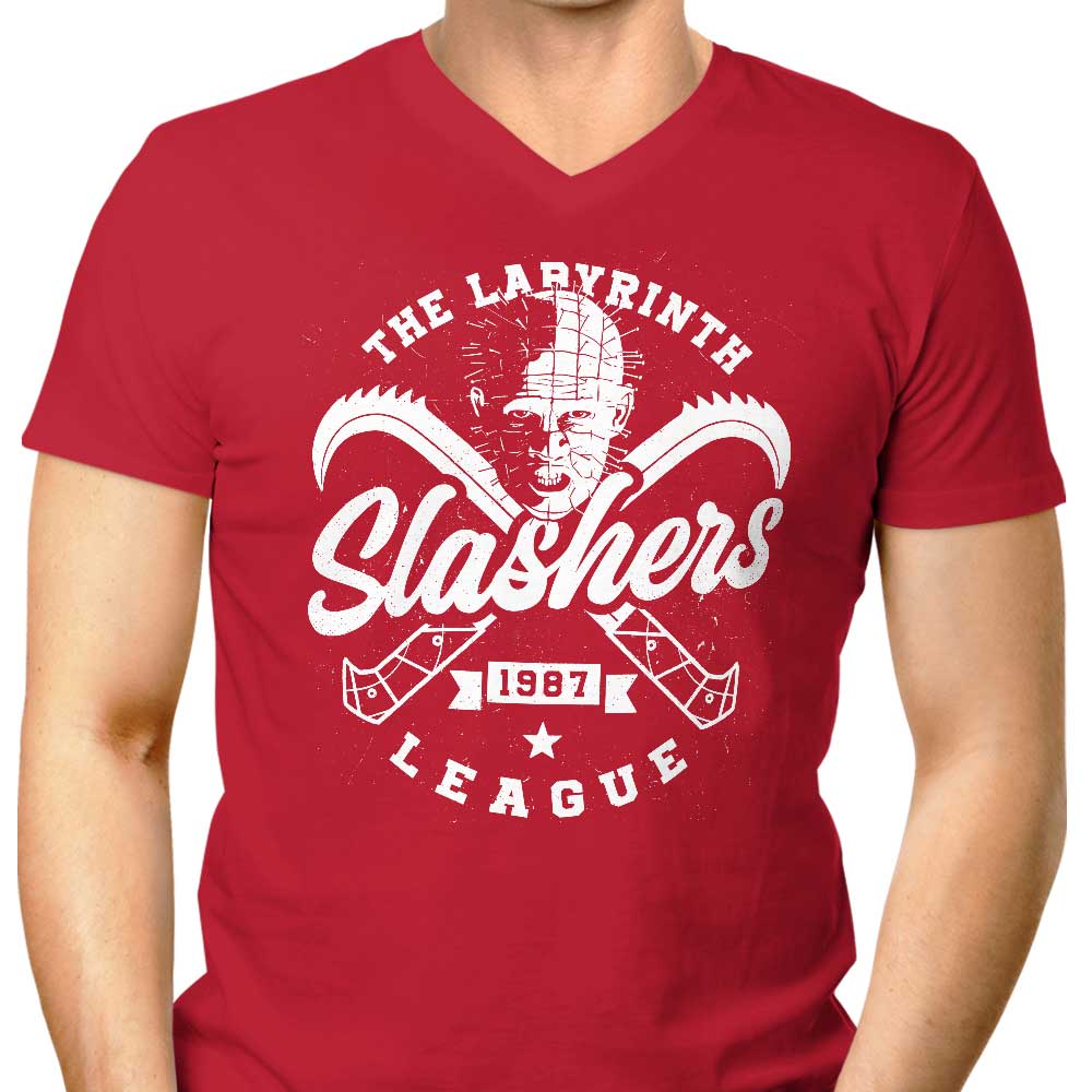 Labyrinth Slashers Men's Fashionable V-Neck T-Shirt