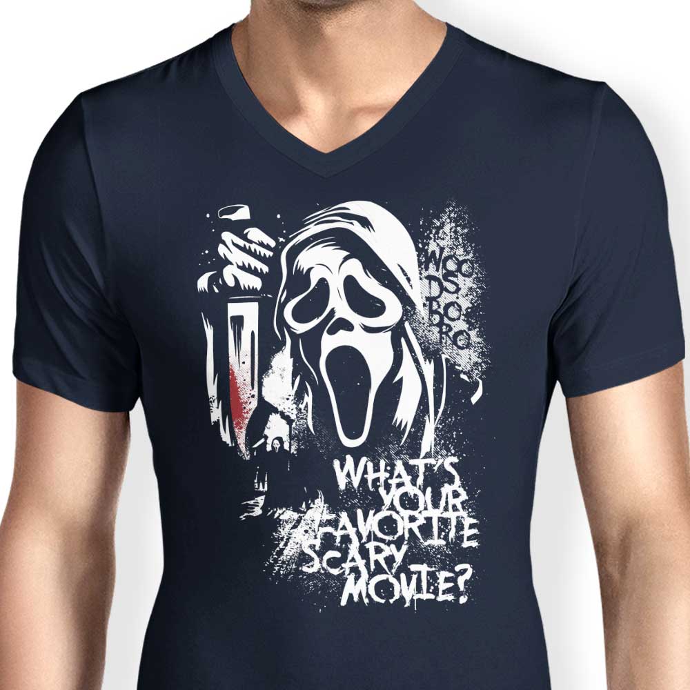 Men's Stylish V-Neck T-Shirt Inspired by Your Favorite Scary Movie