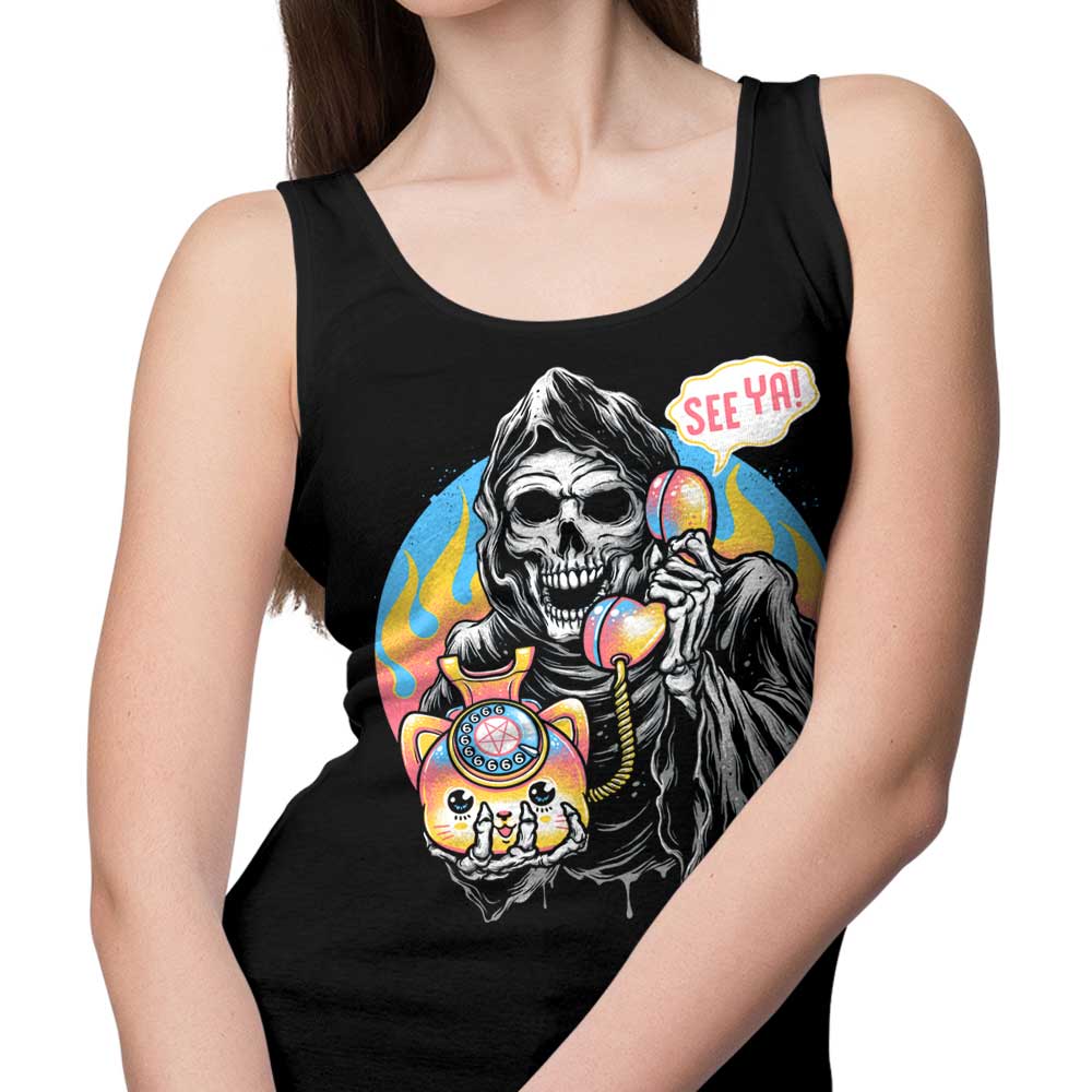 Glitchygorilla's 'Death is Calling' Comfortable Men's/Unisex and Women's Tank Tops