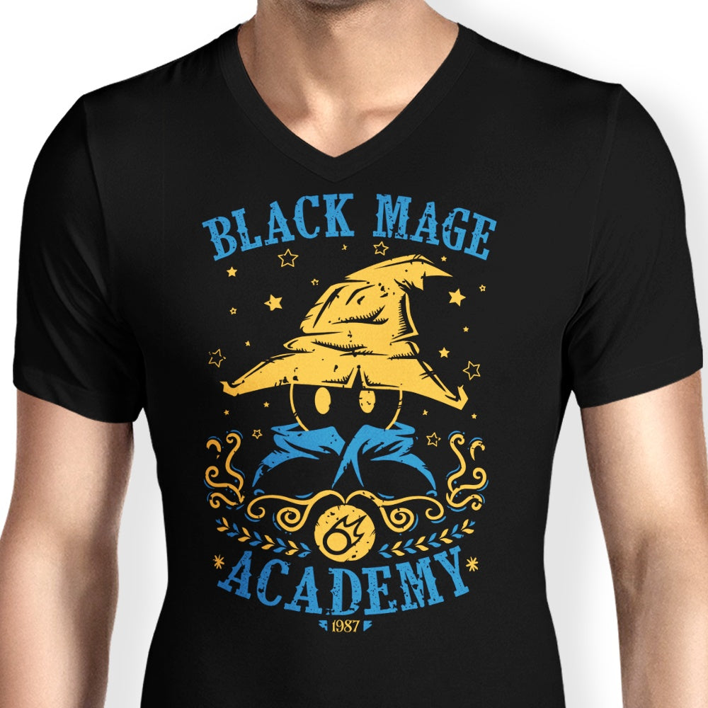 Soulkr Men's V-Neck Black Mage Academy T-Shirt