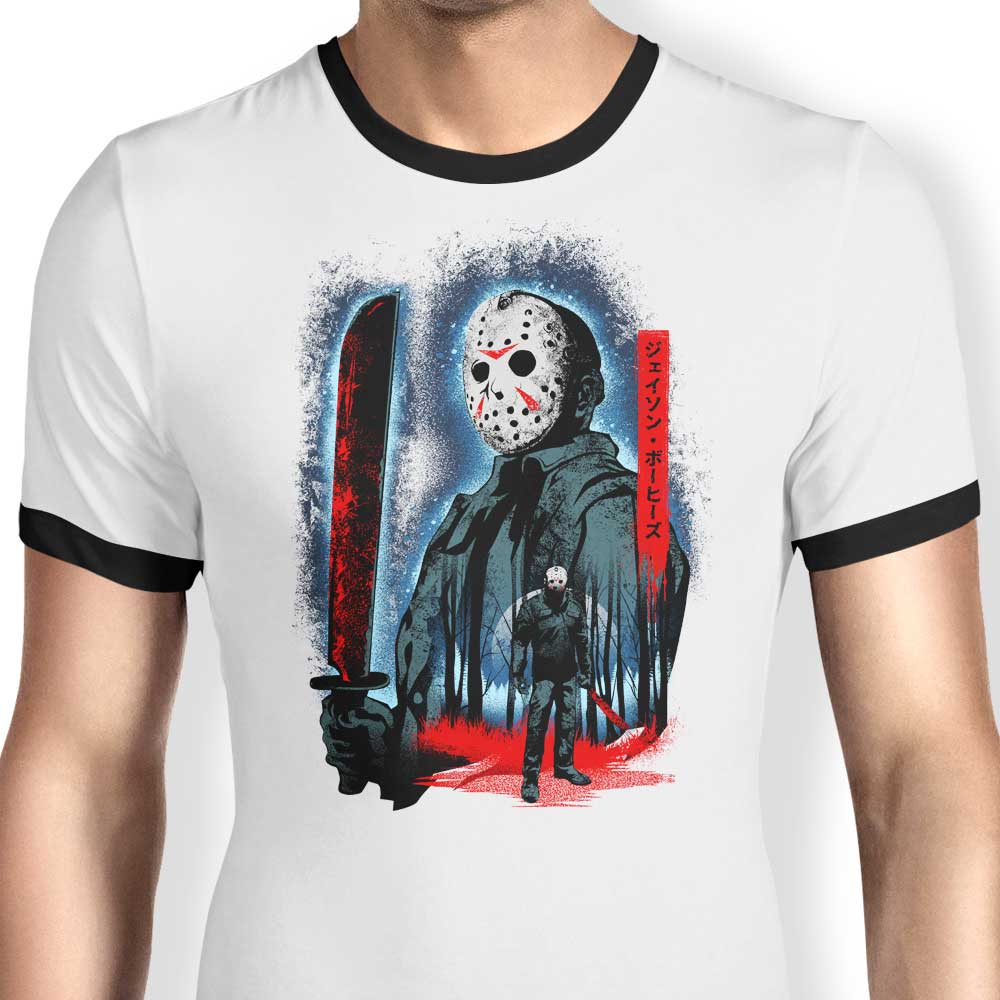 Hypertwenty's 'Attack on Crystal Lake' Classic Ringer T - Shirt for Fashion Lovers