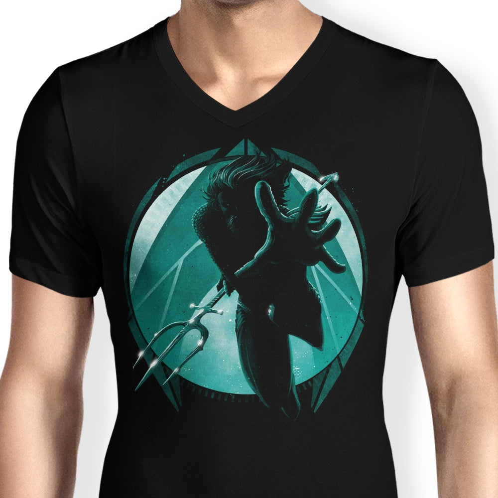 Teesgeex Men's V-Neck T-Shirt - Dive Into the Deep